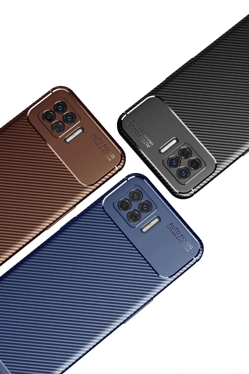 Oppo A73 Kılıf Auto Focus Karbon Kapak - Lacivert görsel 3