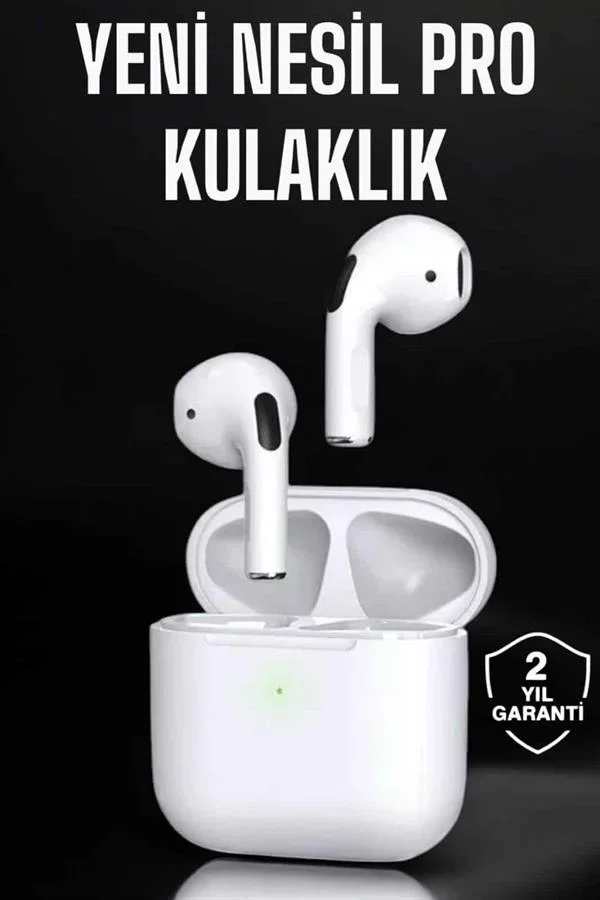 Beyaz Yeni Nesil Pro Bluetooth Kulaklık Yüksek Ses Kaliteli ANC Özelliği görsel 2