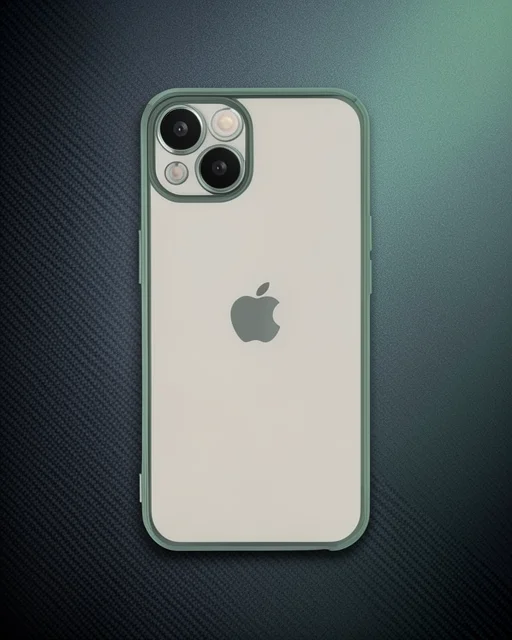 Apple İphone 14 Kılıf Razer Lensli Silikon - Yeşil