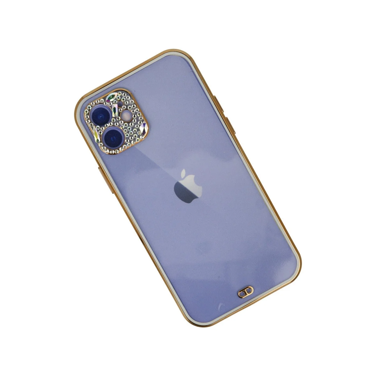 Apple İphone 12 Kılıf Liva Taşlı Silikon - Beyaz görsel 2
