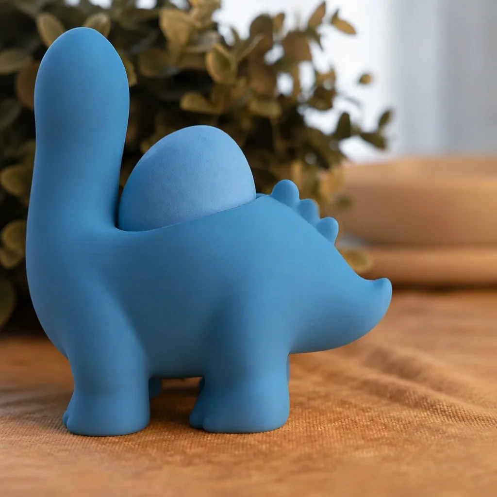 3D Baskı Dinozor Yumurtalık - Sevimli Eggosaurus Yumurta Tutucu-Mavi görsel 2
