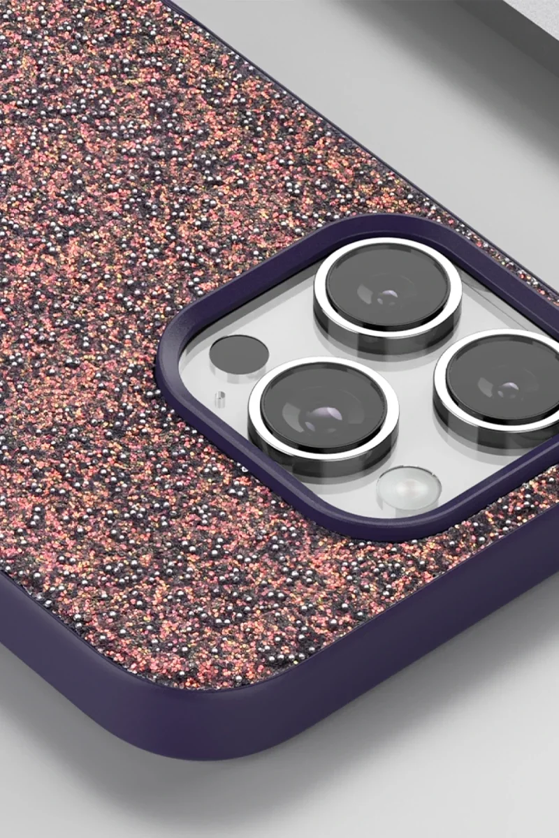 Onegif Apple iPhone 16 Bright Simli Kapak - Siyah görsel 2