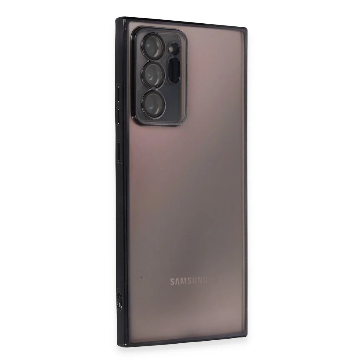 Samsung Galaxy Note 20 Ultra Kılıf Razer Lensli Silikon - Siyah