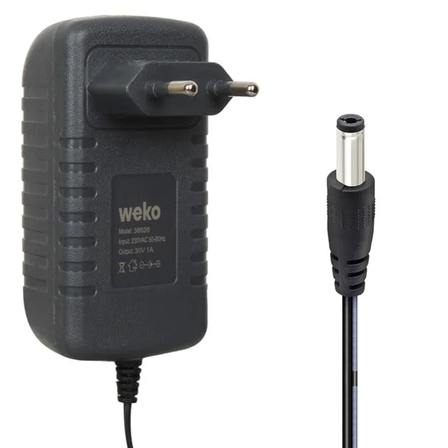 Weko WK-38626 Yerli Üretim 30 Volt - 1 Amper 5.5*2.5 Mm Uçlu Priz Tipi Şarj Adaptör görsel 5