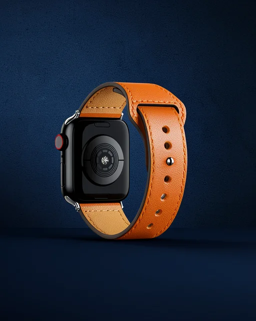 Apple Watch 38mm Kr415 Luaz Deri Kordon (saat Değildir) - Turuncu