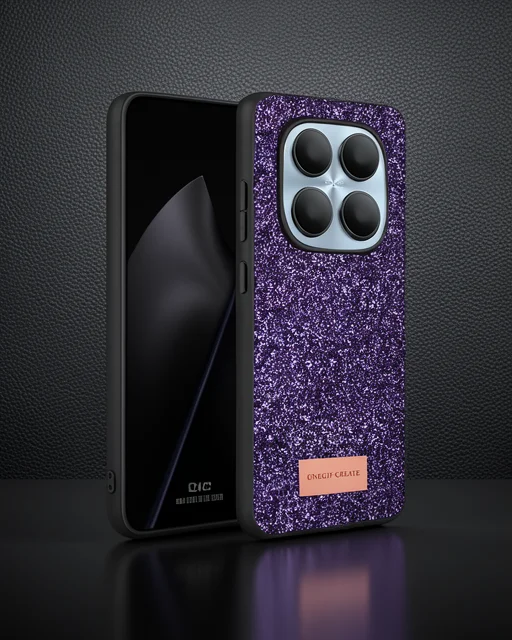 Onegif Xiaomi Redmi Note 15 4g Bright Simli Kapak - Derin Mor