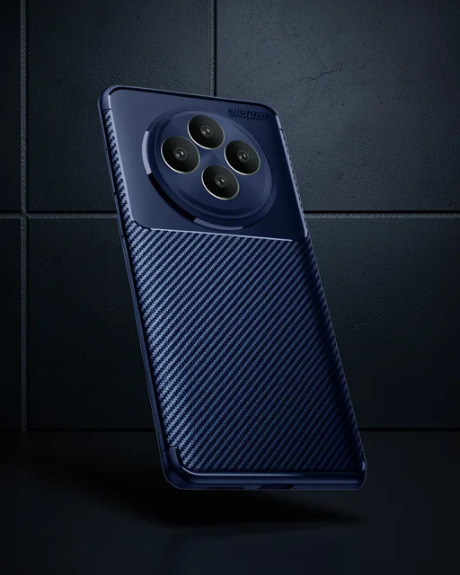 Oppo Reno 11 Fs Kılıf Auto Focus Karbon Kapak - Lacivert