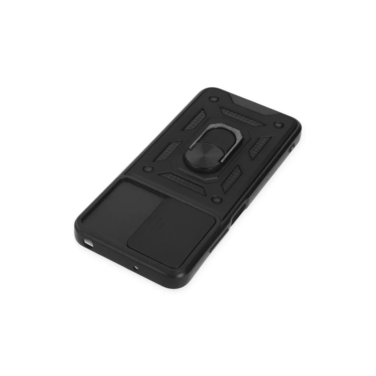 Xiaomi Poco M5 Kılıf Pars Lens Yüzüklü Silikon - Siyah görsel 4