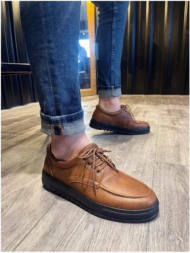 Erkek Ayakkabı Ayakkabı Bağcıklı Resmi Klasik Cilt Casual Dengeli görsel 2