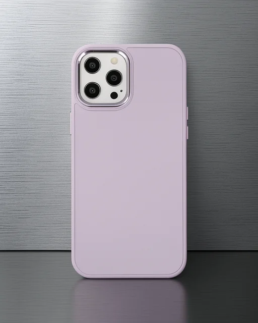 Apple İphone 12 Pro Max Kılıf Asya Deri Silikon - Lila