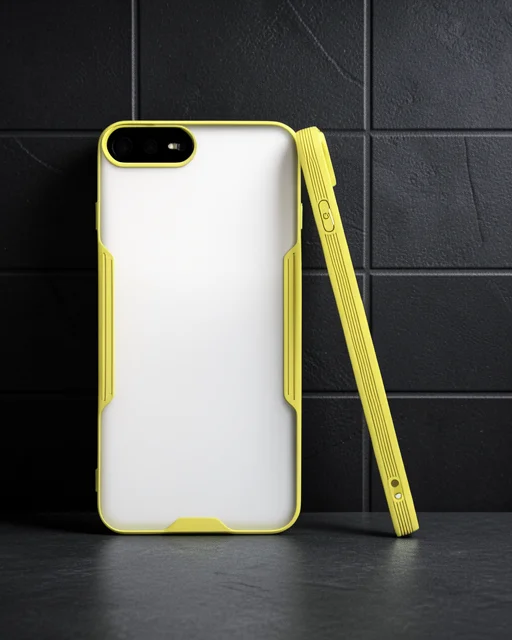 Apple İphone 7 Plus Kılıf Platin Silikon - Sarı