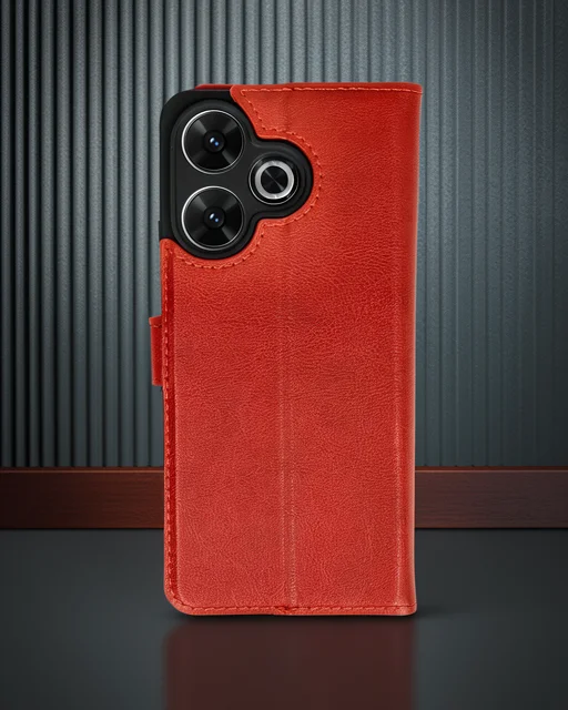 Xiaomi Redmi 13 4g Kılıf Trend S Plus Kapaklı Kılıf - Kırmızı