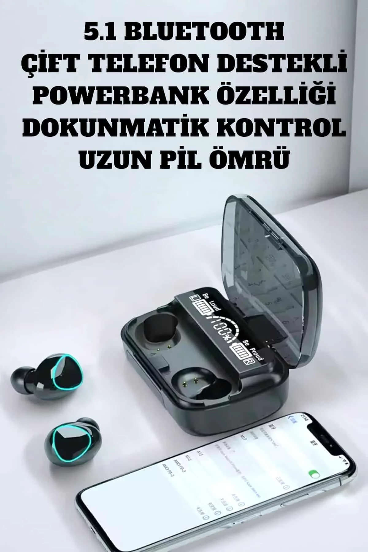 Extra Bass ve HD Ses ile Üstün Bluetooth 5.3 Kablosuz Kulaklık görsel 4