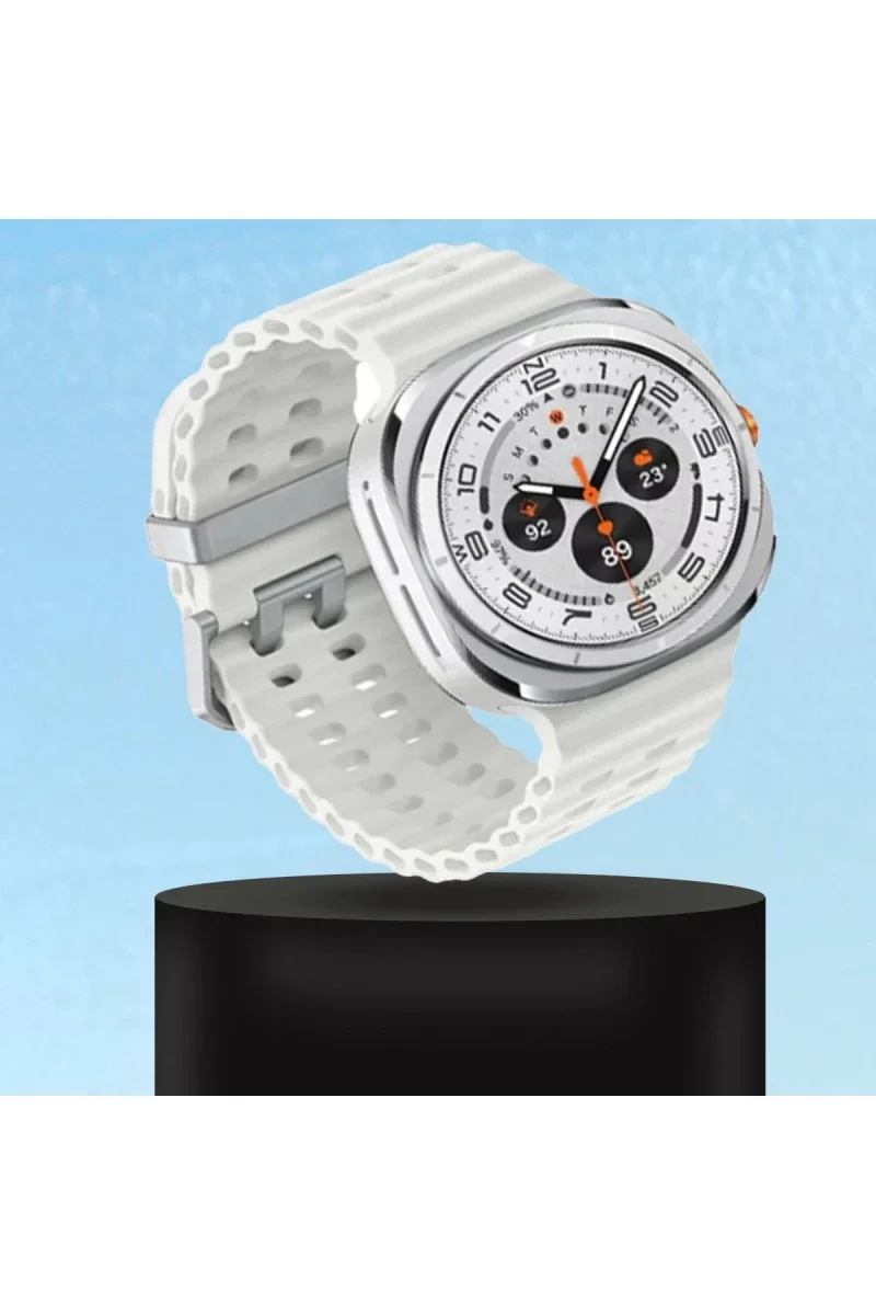 Watch 7 Ultra KR417 Rug Silikon Kordon - Gri görsel 2