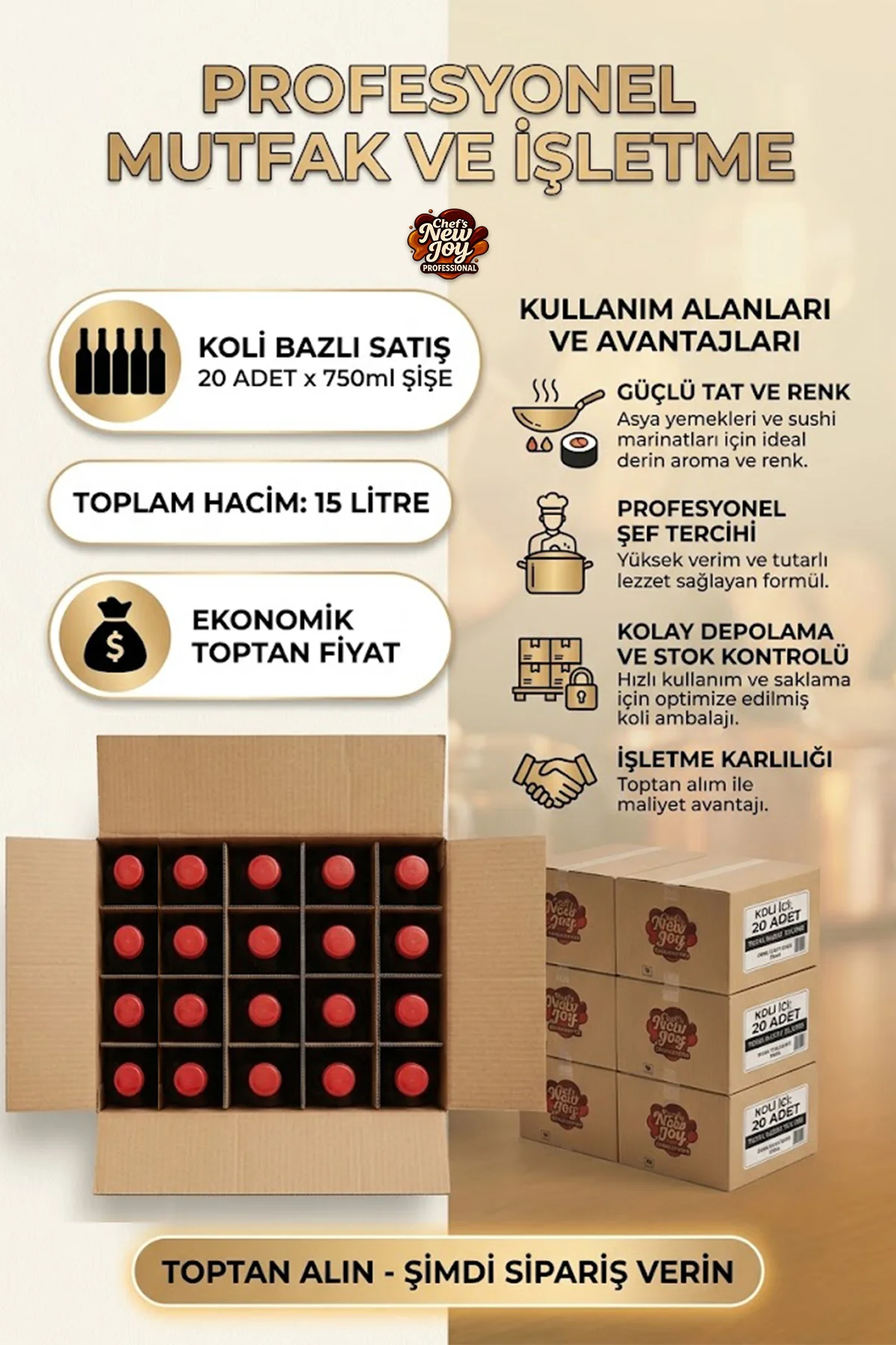 Dark Soya Sosu 750 ML x 20 Adet - 1 Koli (Koli Bazlı Avantaj Paketi) görsel 2