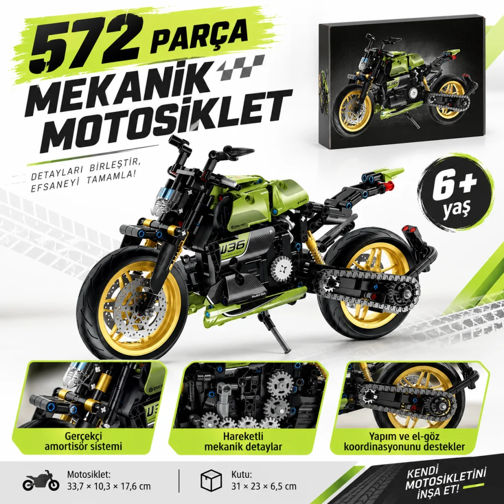 1004371 Motosiklet Yşl 572PRÇ
