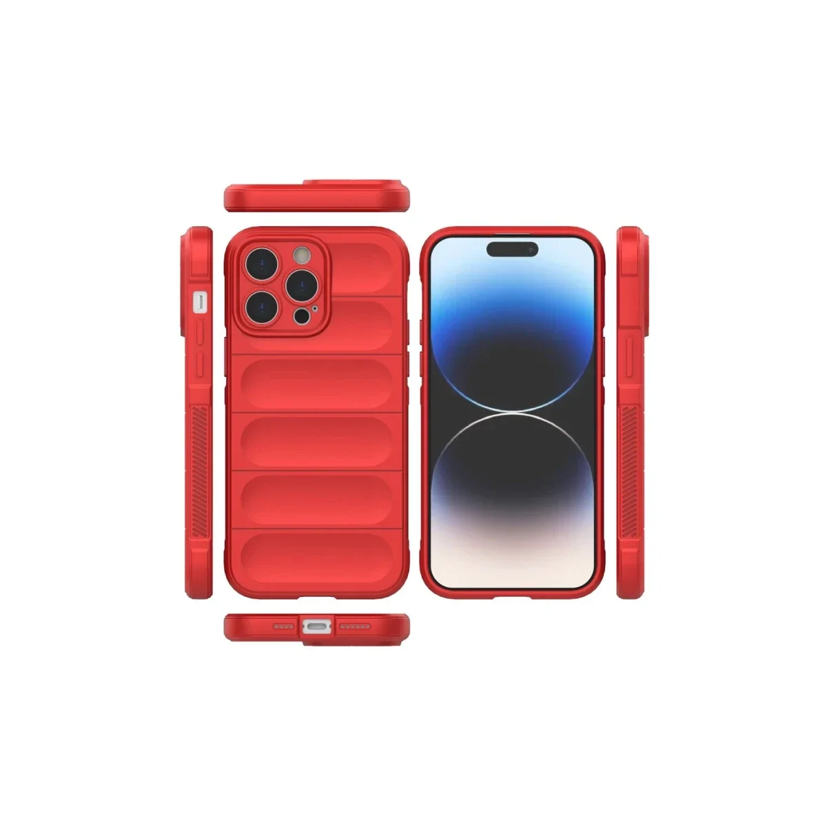 Apple iPhone 15 Pro Kılıf Optimum Silikon - Kırmızı görsel 3
