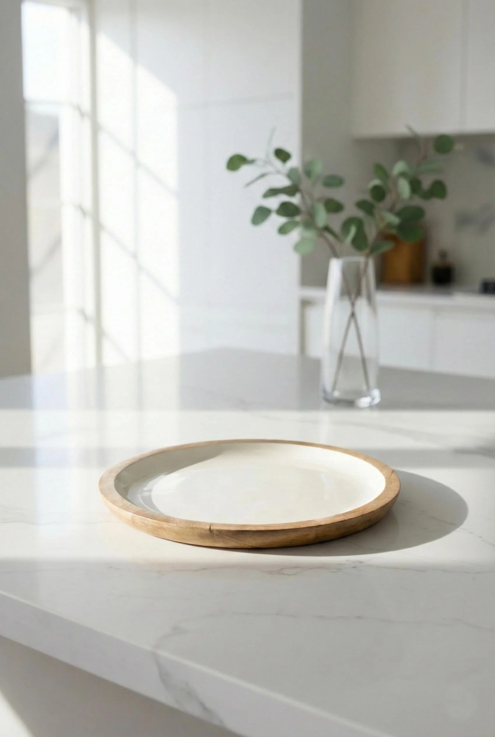 Mango Agacı Pasta Tabağı & Sunum Tabağı 20 Cm Krem görsel 2