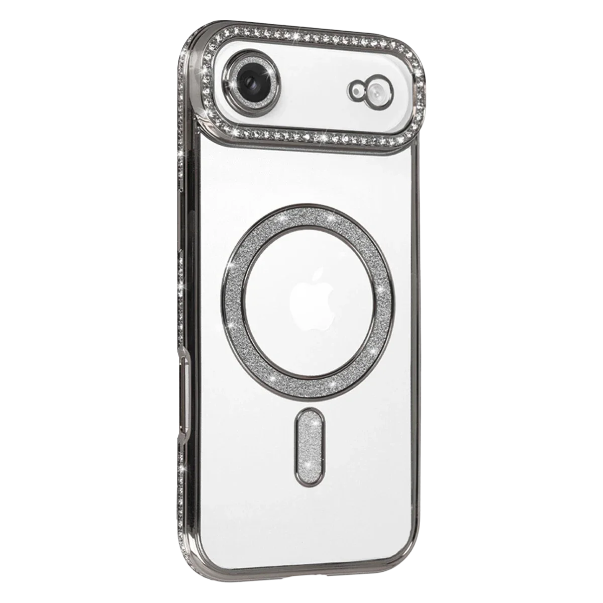 Apple iPhone 17 Air Joke Simli Magneticsafe Kılıf - Gümüş görsel 2