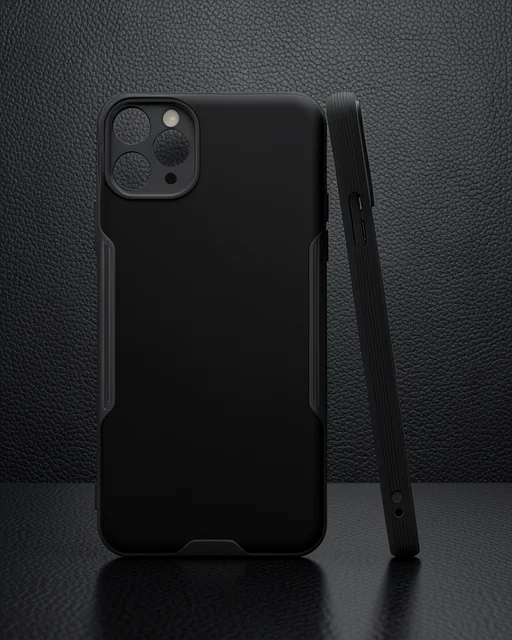 Apple İphone 11 Pro Max Kılıf Platin Silikon - Siyah