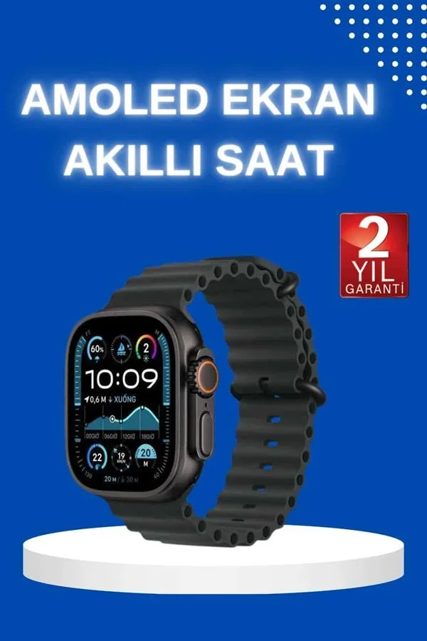 Akıllı Saat Bluetooth Bağlantılı NFC ve GPS Uyumlu Nabız Ölçer Sesli Görüşme Yeni Nesil görsel 2
