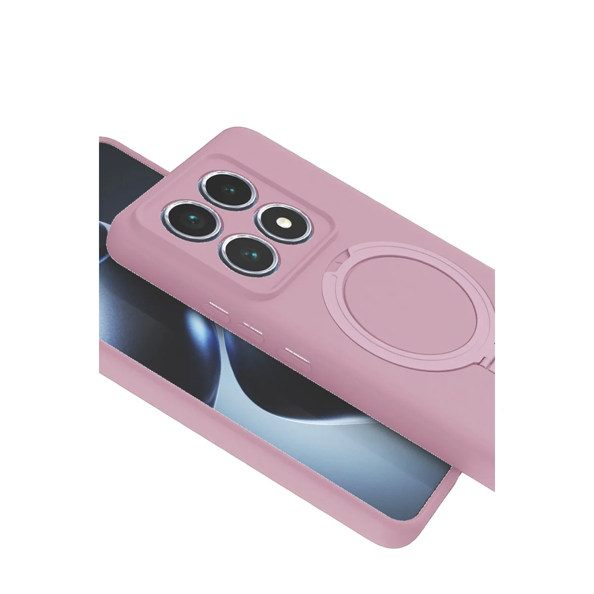 Xiao 14t Pro Regal Magsafe Standlı Kapak - Açık Pembe görsel 4