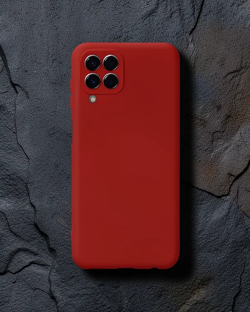 Samsung Galaxy M33 Kılıf Nano İçi Kadife Silikon - Kırmızı