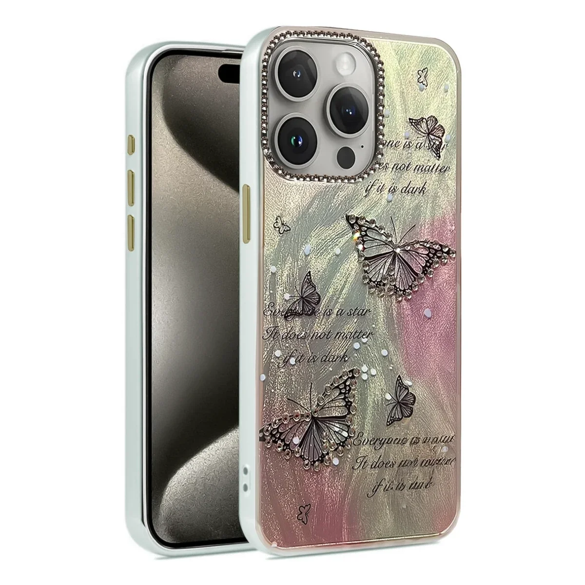 Apple iPhone 14 Pro Kılıf Blade Aynalı Desenli Kapak - Desen 6