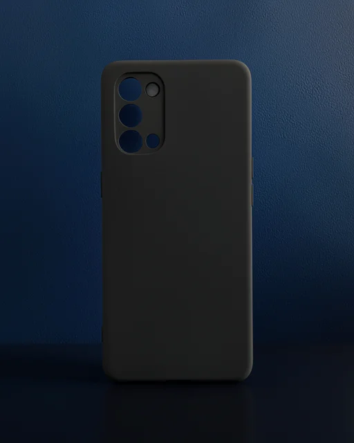 Oppo Reno 5 Kılıf Nano İçi Kadife Silikon - Siyah