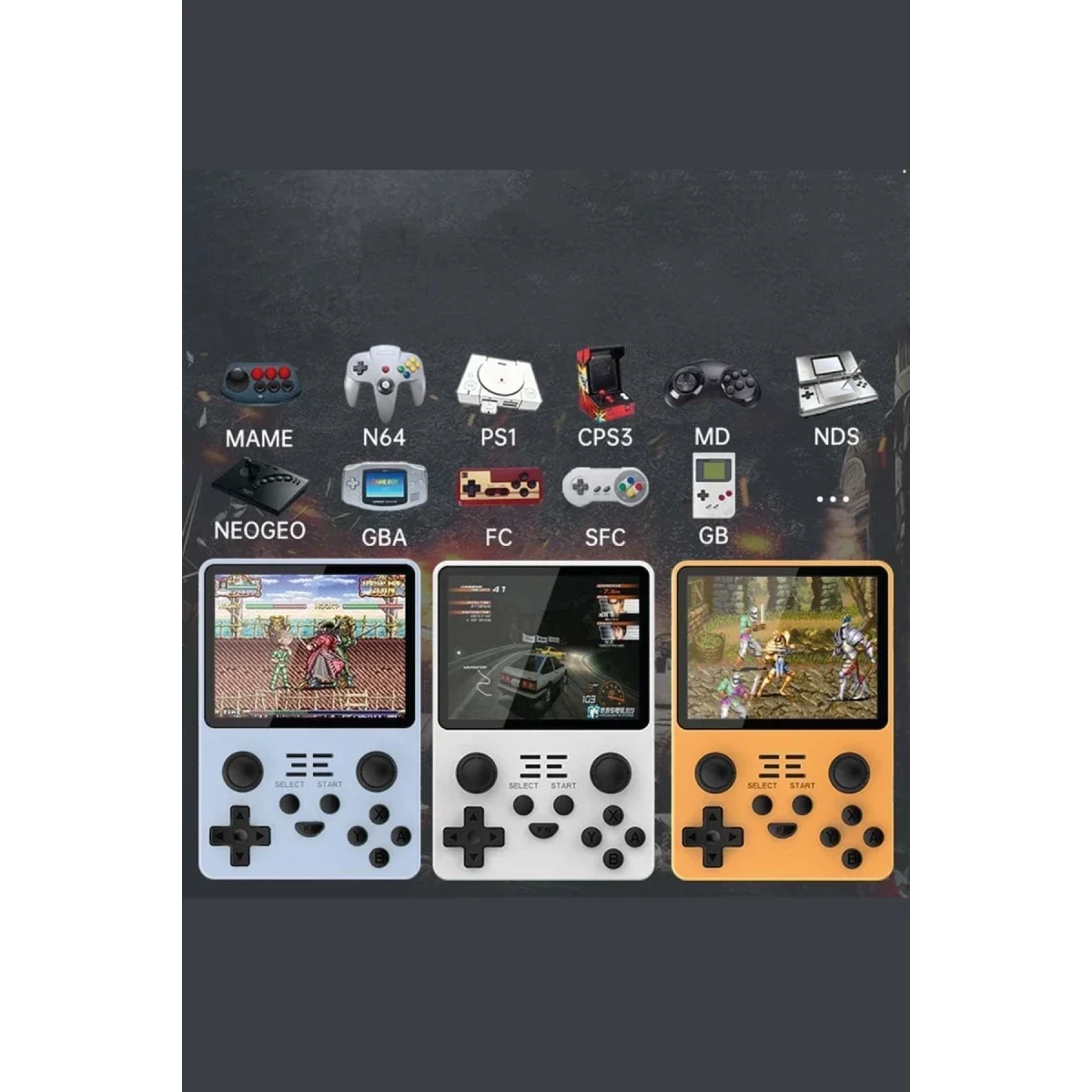 POWKIDDY RGB20S 64GB Retro Gamepad - Beyaz görsel 3