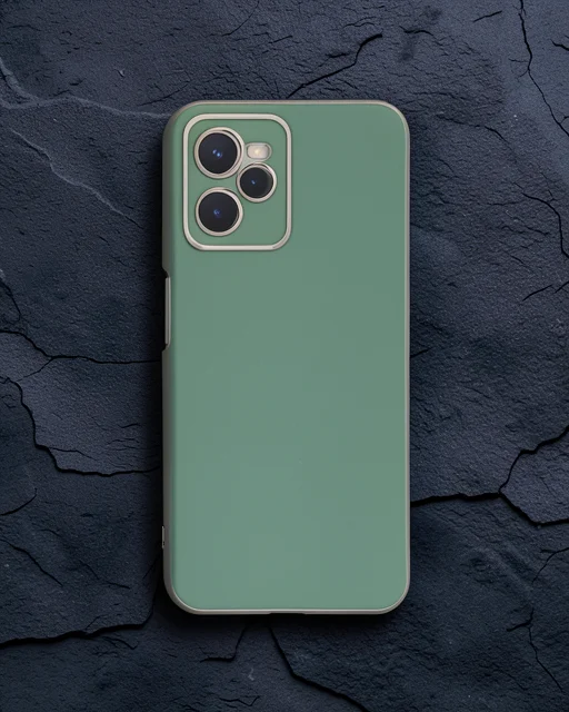 Realme C35 Kılıf Volet Silikon - Açık Yeşil
