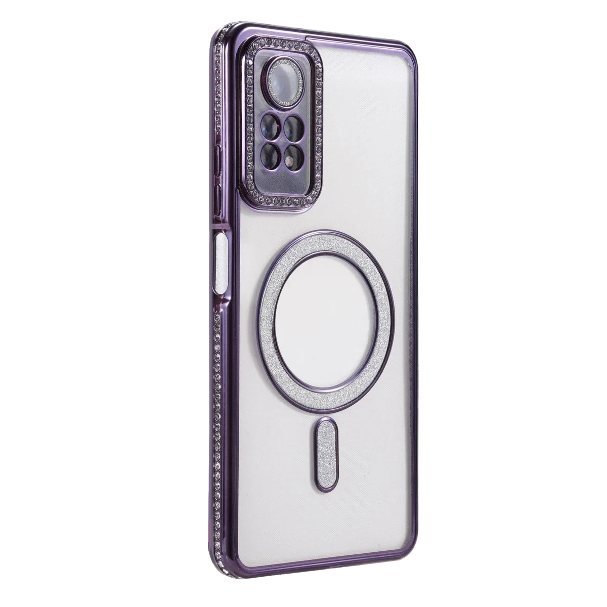 Xiaomi Redmi Note 12 Pro 4G Joke Simli Magneticsafe Kılıf - Derin Mor görsel 3