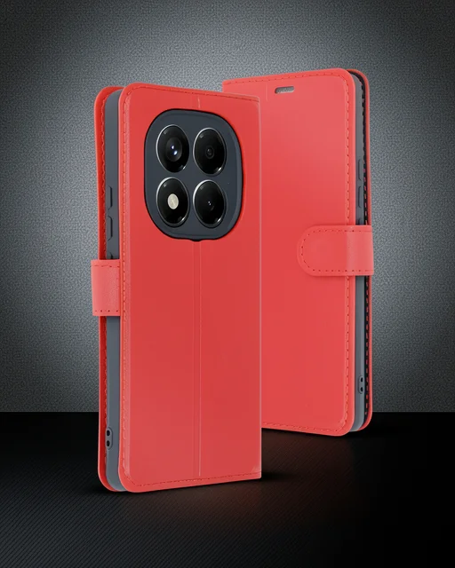 Xiaomi Redmi Note 14 4g Kılıf Trend S Plus Kapaklı Kılıf - Kırmızı