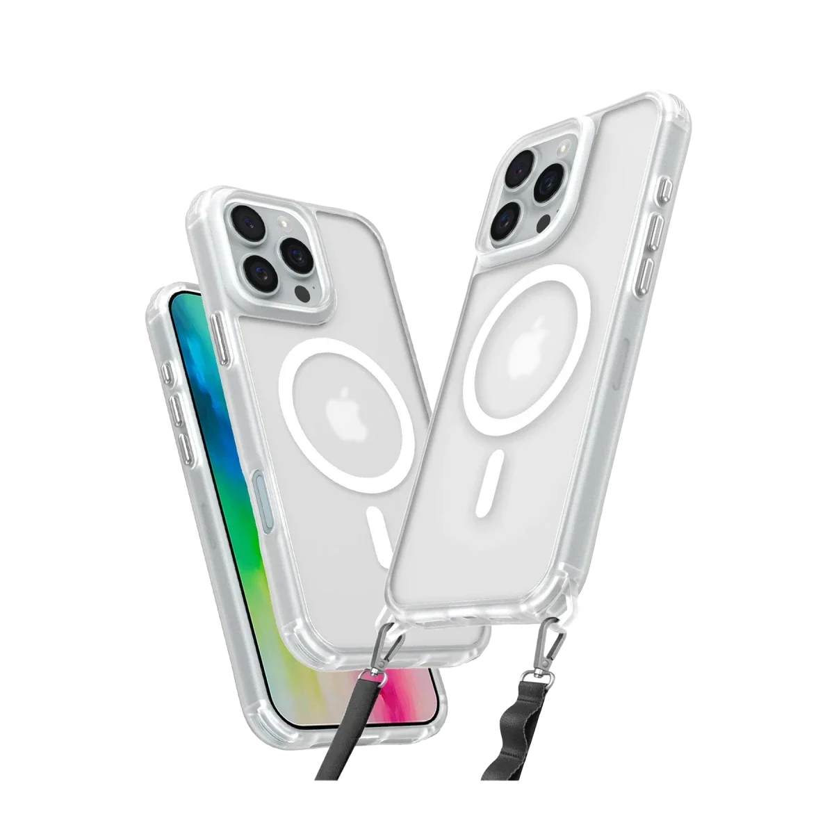 Apple iPhone 16 Pro Max Kılıf Enka Magsafe Silikon Kılıf - Şeffaf