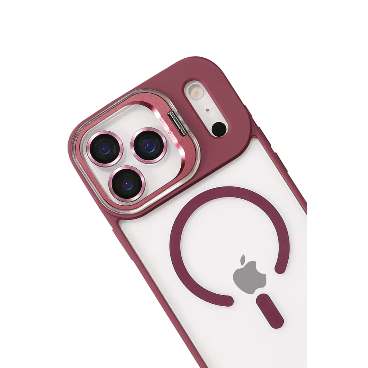 Joko Apple iPhone 17 Pro Remim Lensli Magsafe Standlı Kapak - Bordo görsel 3