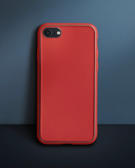 Apple İphone 7 Kılıf Coco Deri Silikon Kapak - Kırmızı