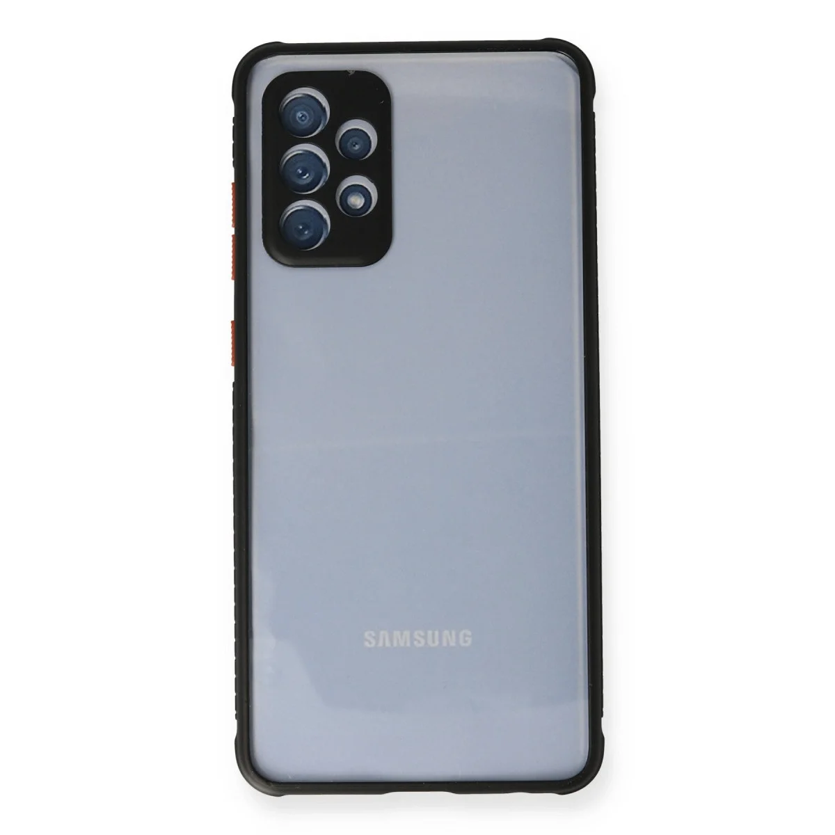 Samsung Galaxy A72 Kılıf Miami Şeffaf Silikon - Siyah görsel 2