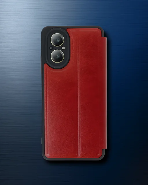 Realme 12 Lite Kılıf Flip Cover - Kırmızı