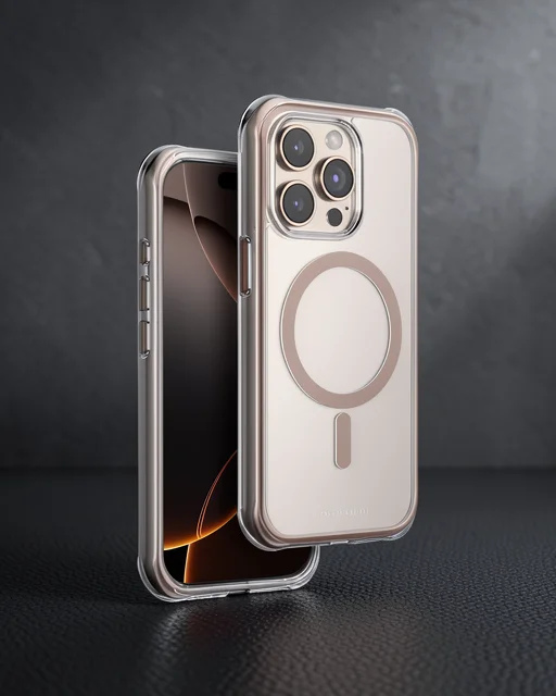 Onegif Apple İphone 15 Pro Max Hulk Magsafe Kapak - Çöl Titanyum