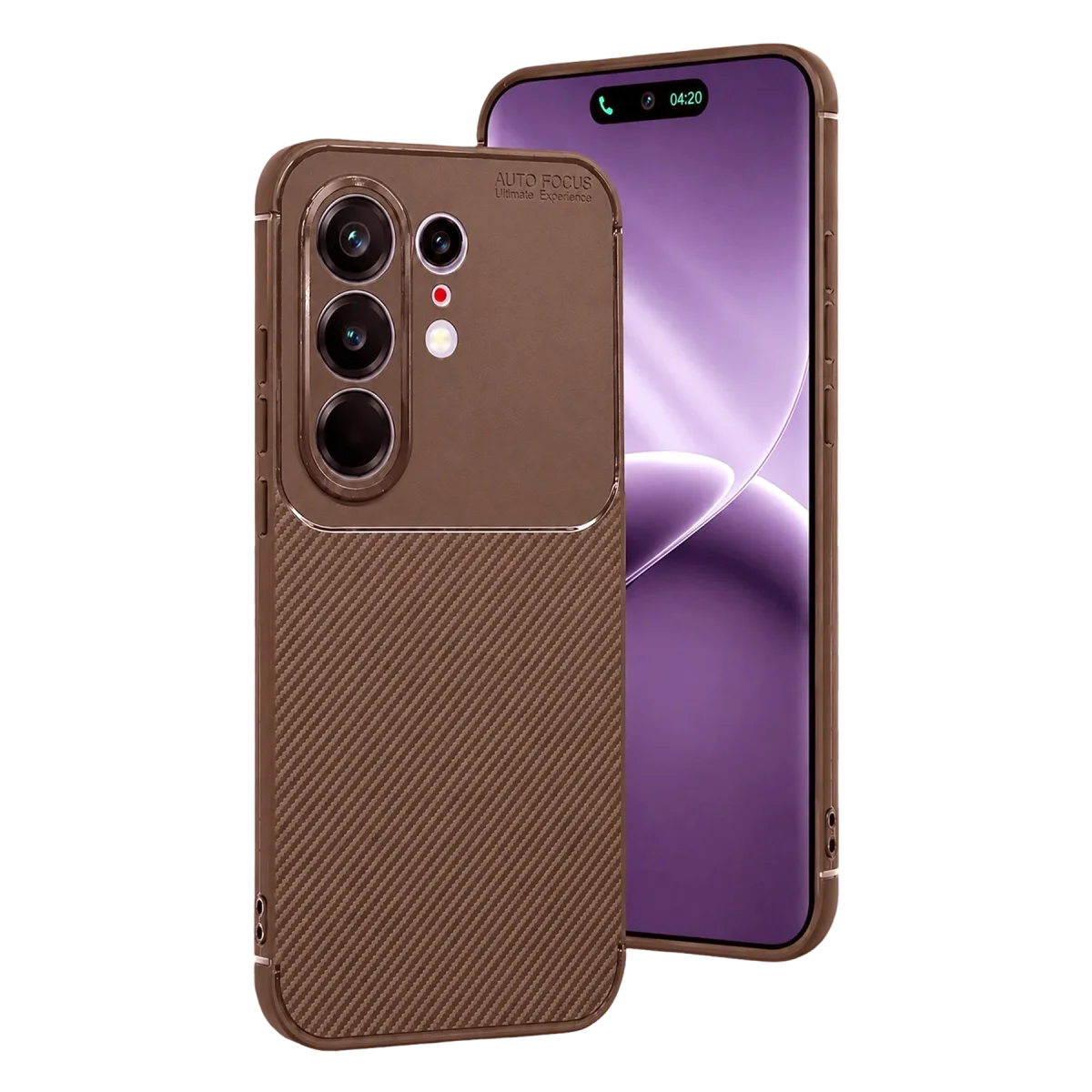 Tecno Camon 50 Pro 5g Auto Focus Karbon Kapak - Kahverengi
