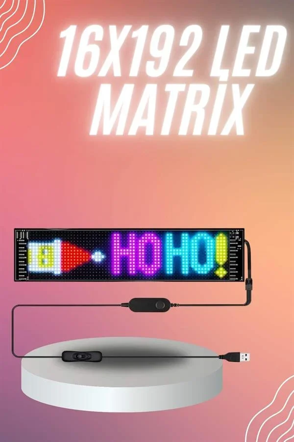 Matrix Led Cama Yapışan Telefon Kontrollü Panel Dijital Ekran Kumandalı görsel 2