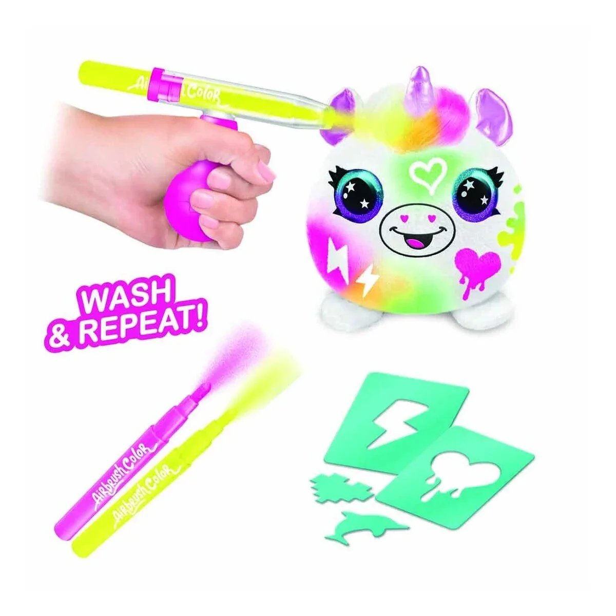 45521 Sun-cnl-hobi Set Aırbrush Plush Mystery Mını Plush Neon Serıes 2 görsel 4