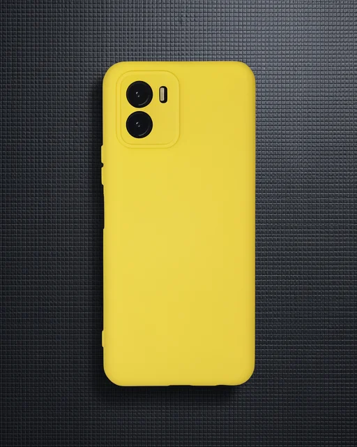 Vivo Y15s Kılıf Nano İçi Kadife Silikon - Sarı