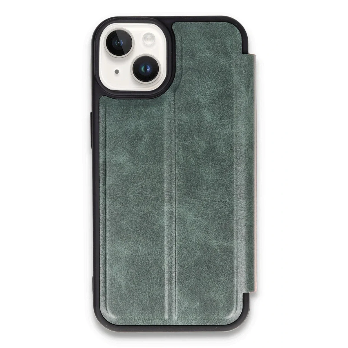 Apple iPhone 14 Kılıf Flip Cover - Koyu Yeşil