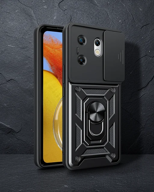 İnfinix Zero 30 4g Kılıf Pars Lens Yüzüklü Silikon - Siyah