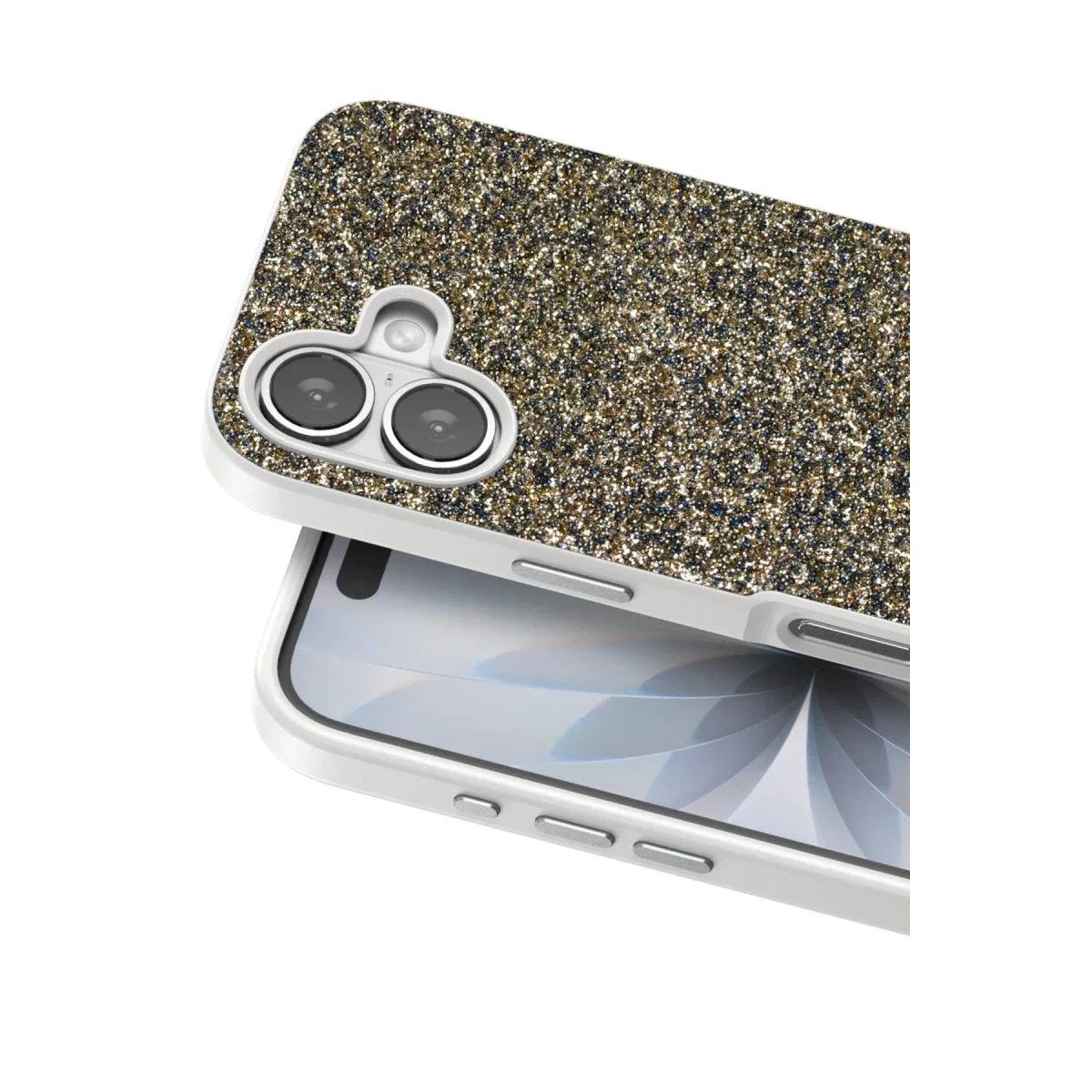 Onegif Apple iPhone 17 Bright Simli Kapak - Çöl Titanyum görsel 2