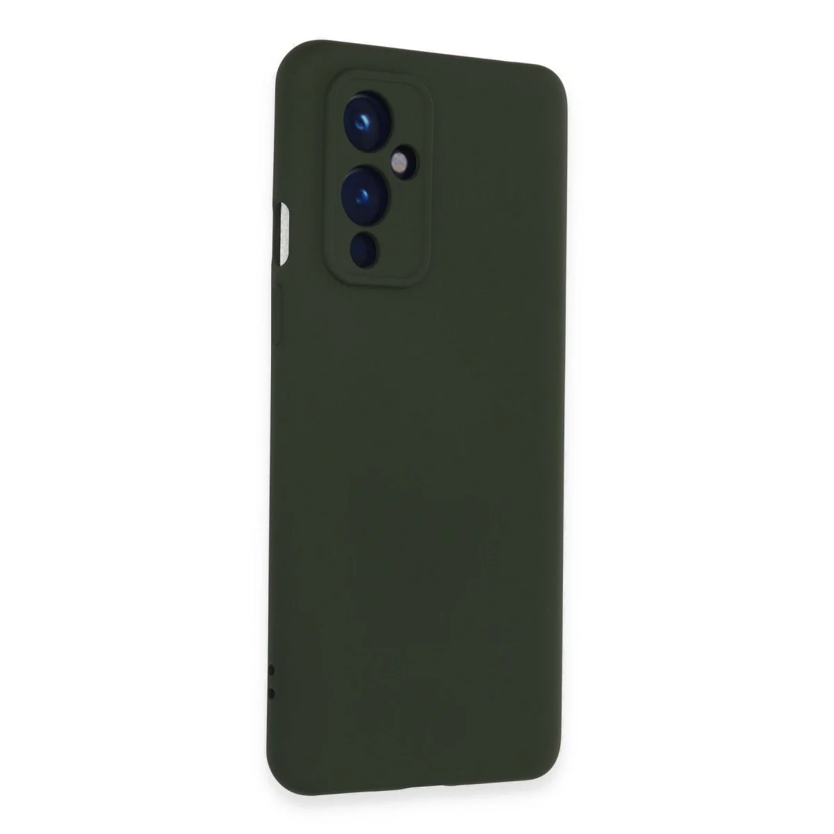 One Plus 9 Kılıf Nano İçi Kadife Silikon - Koyu Yeşil görsel 2