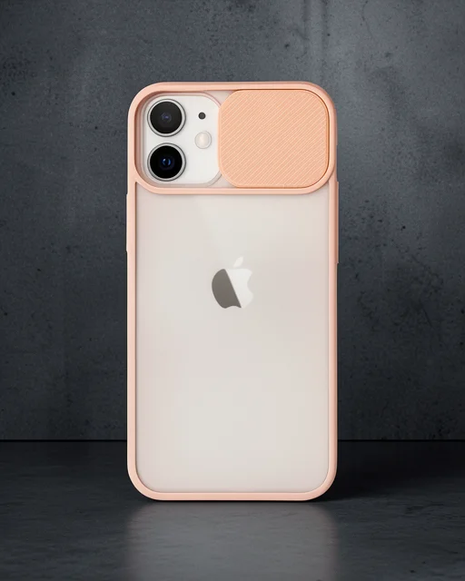 Apple İphone 11 Kılıf Palm Buzlu Kamera Sürgülü Silikon - Pembe
