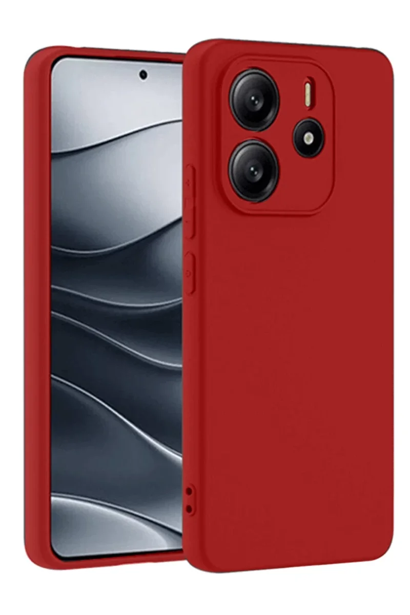 Xiao Red Note 14 4G Kılıf First Silikon - Kırmızı