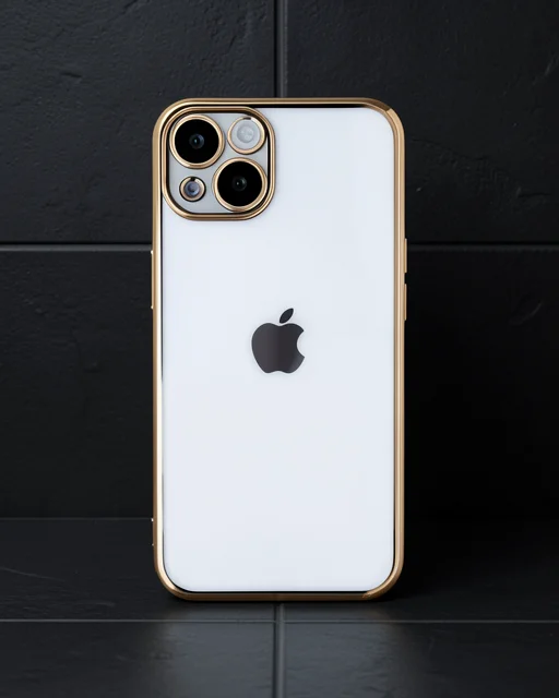 Apple İphone 14 Kılıf Razer Lensli Silikon - Gold